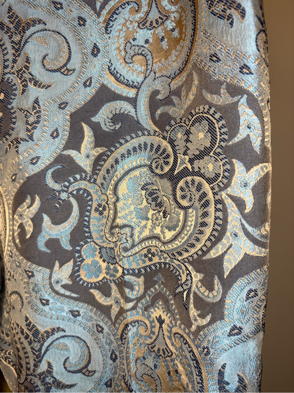 Vintage Express Design Studio "Editor" Metallic Paisley Flare Pants - Picture 2 of 8